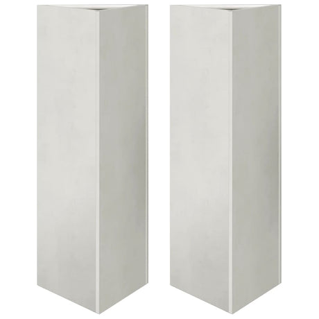 Vidaxx jardinières 2 pcs triangle 30x26x75 cm acier inoxydable