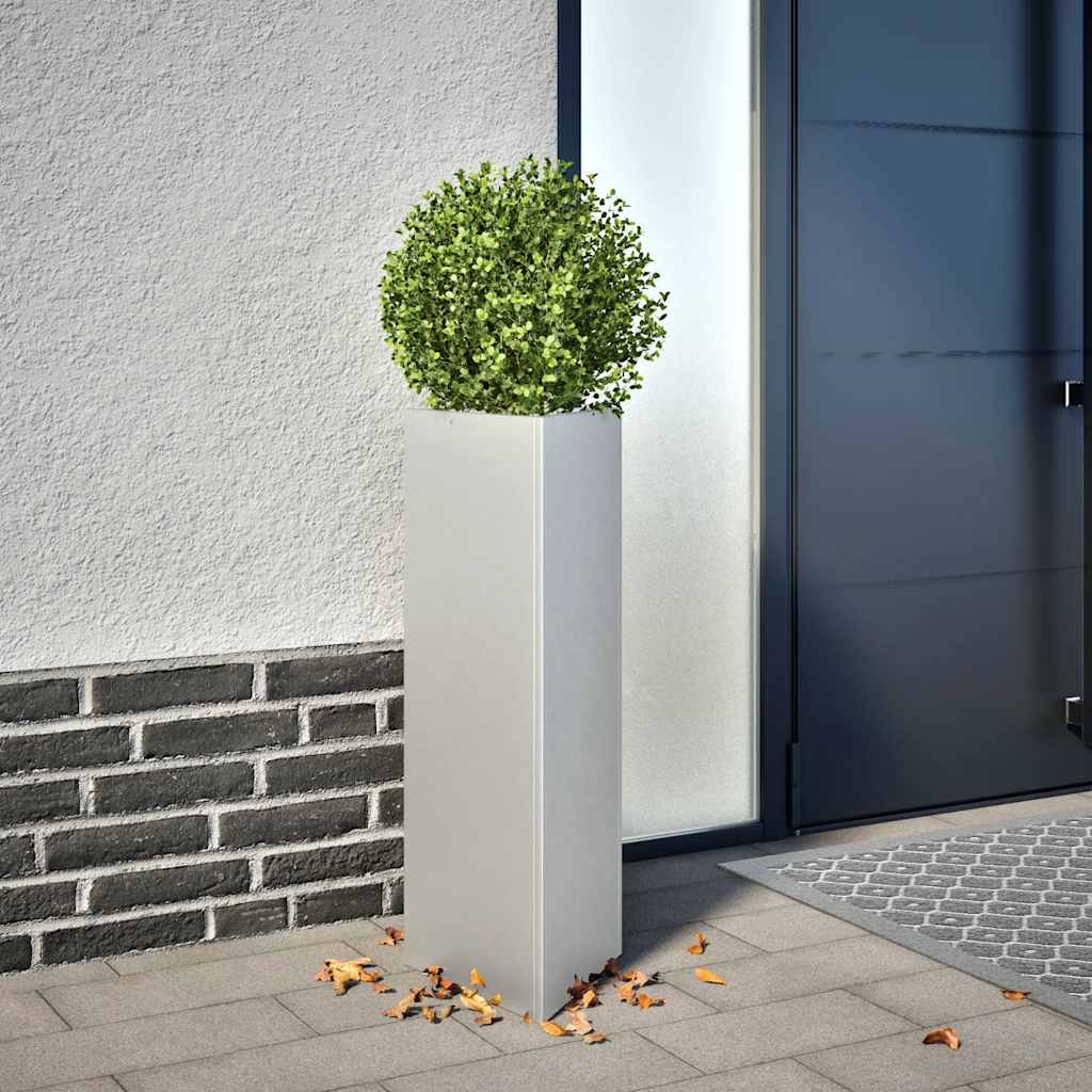 Vidaxx jardinière triangle 30x26x75 cm en acier galvanisé