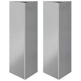 Vidaxx jardinières 2 pcs triangle 30x26x75 cm acier galvanisé