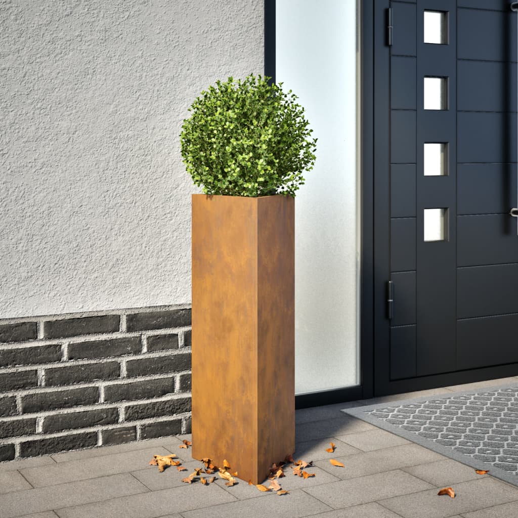 Vidaxx jardinière triangulaire 30x26x75 cm acier résistant aux intempéries