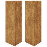 Vidaxx jardinières 2 pcs triangulaire 30x26x75 cm acier résistant aux intempéries