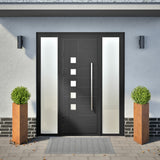 Vidaxx jardinières 2 pcs triangulaire 30x26x75 cm acier résistant aux intempéries