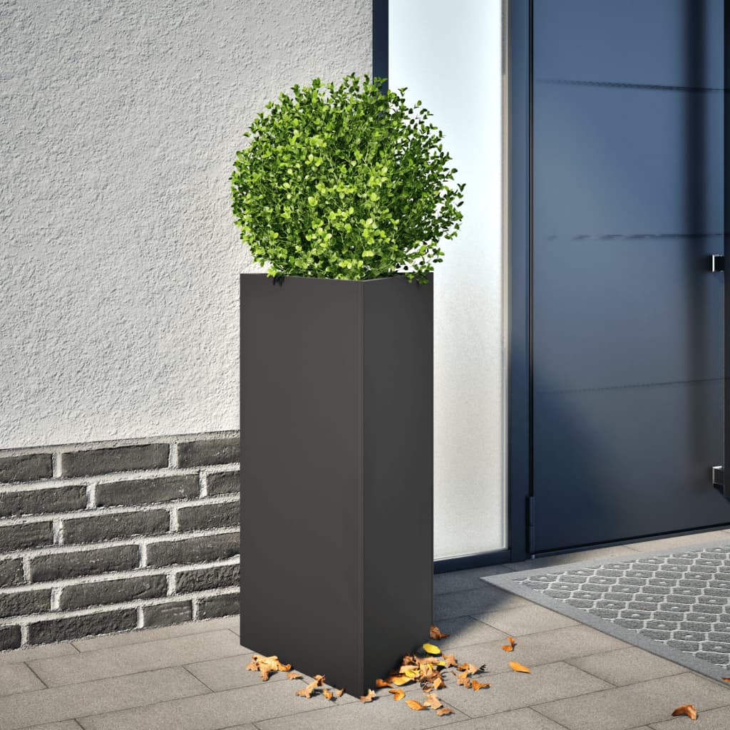 Vidaxx jardinière triangle 40x34,5x70 cm acier noir
