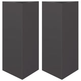Vidaxx jardinières 2 pcs triangle 40x34,5x70 cm acier noir