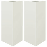 Vidaxx jardinières 2 pcs triangle 40x34,5x70 cm acier blanc