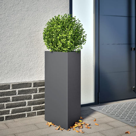 Vidaxx jardinières 2 pcs triangle 40x34,5x70 cm acier anthracite