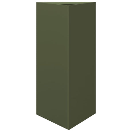 Vidaxx jardinière triangle 40x34,5x70 cm acier vert olive