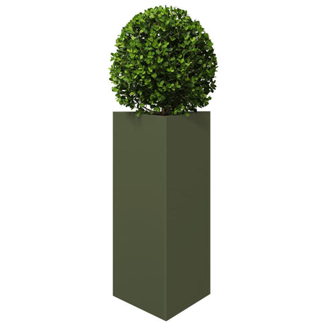 Vidaxx jardinière triangle 40x34,5x70 cm acier vert olive