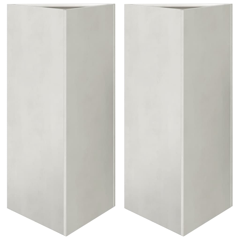 Vidaxx jardinières 2 pcs triangle 40x40x75 cm acier inoxydable