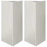 Vidaxx jardinières 2 pcs triangle 40x40x75 cm acier inoxydable