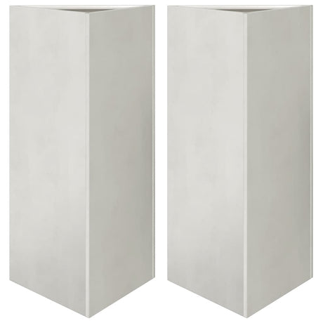 Vidaxx jardinières 2 pcs triangle 40x40x75 cm acier inoxydable