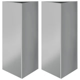 Vidaxx jardinières 2 pcs triangle 40x40x75 cm acier galvanisé