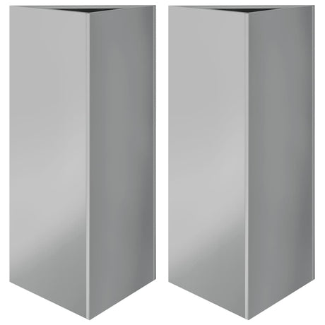 Vidaxx jardinières 2 pcs triangle 40x40x75 cm acier galvanisé
