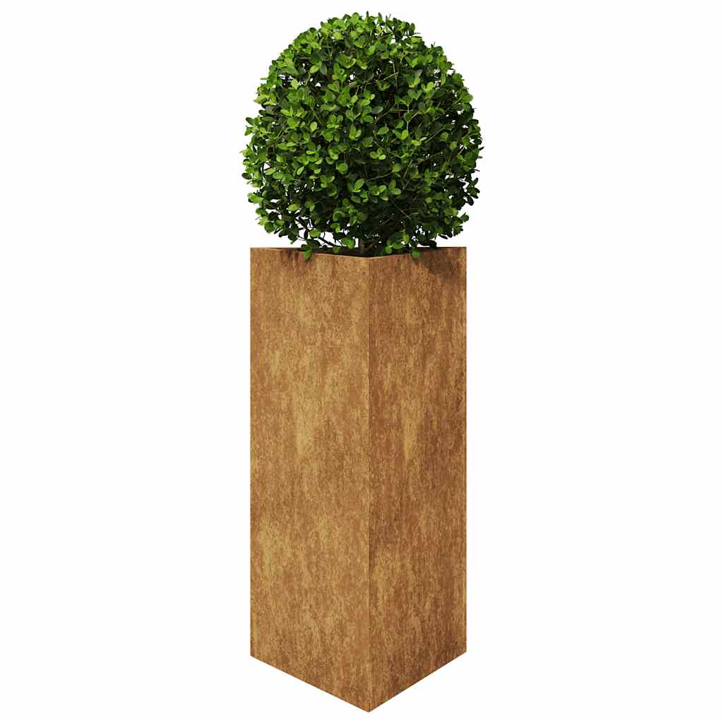 Vidaxx jardinière triangle 40x40x75 cm acier résistant aux intempéries