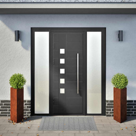 Vidaxx jardinières 2 pcs triangle 40x40x75 cm acier résistant aux intempéries