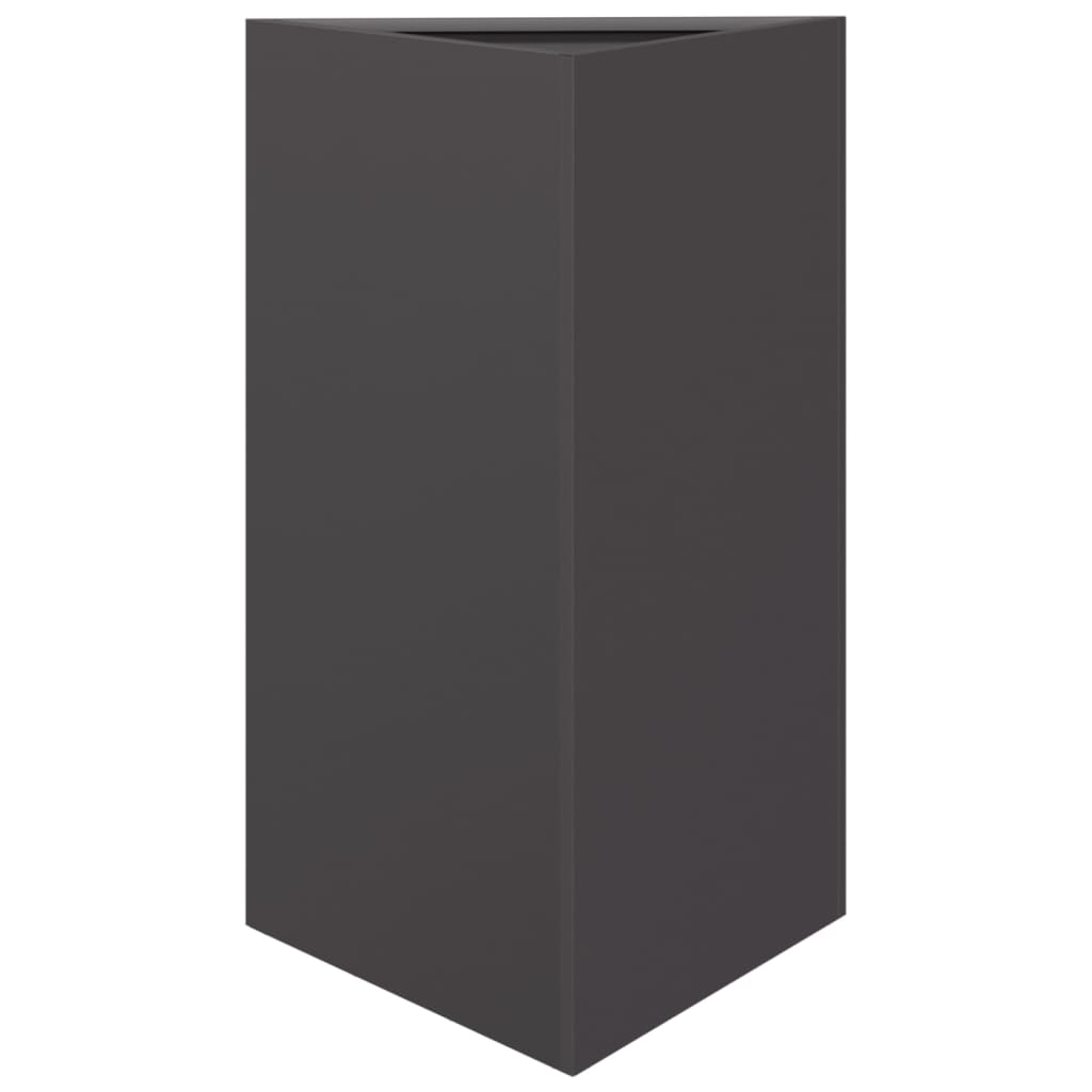 Vidaxx jardinière triangle 50x43x75 cm acier noir