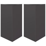 Vidaxx jardinières 2 pcs triangle 50x43x75 cm acier noir
