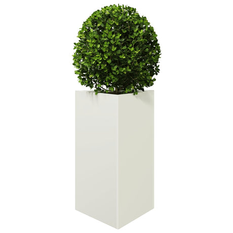 Vidaxx jardinière triangle 50x43x75 cm acier blanc