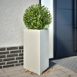 Vidaxx jardinières 2 pcs triangle 50x43x75 cm acier blanc
