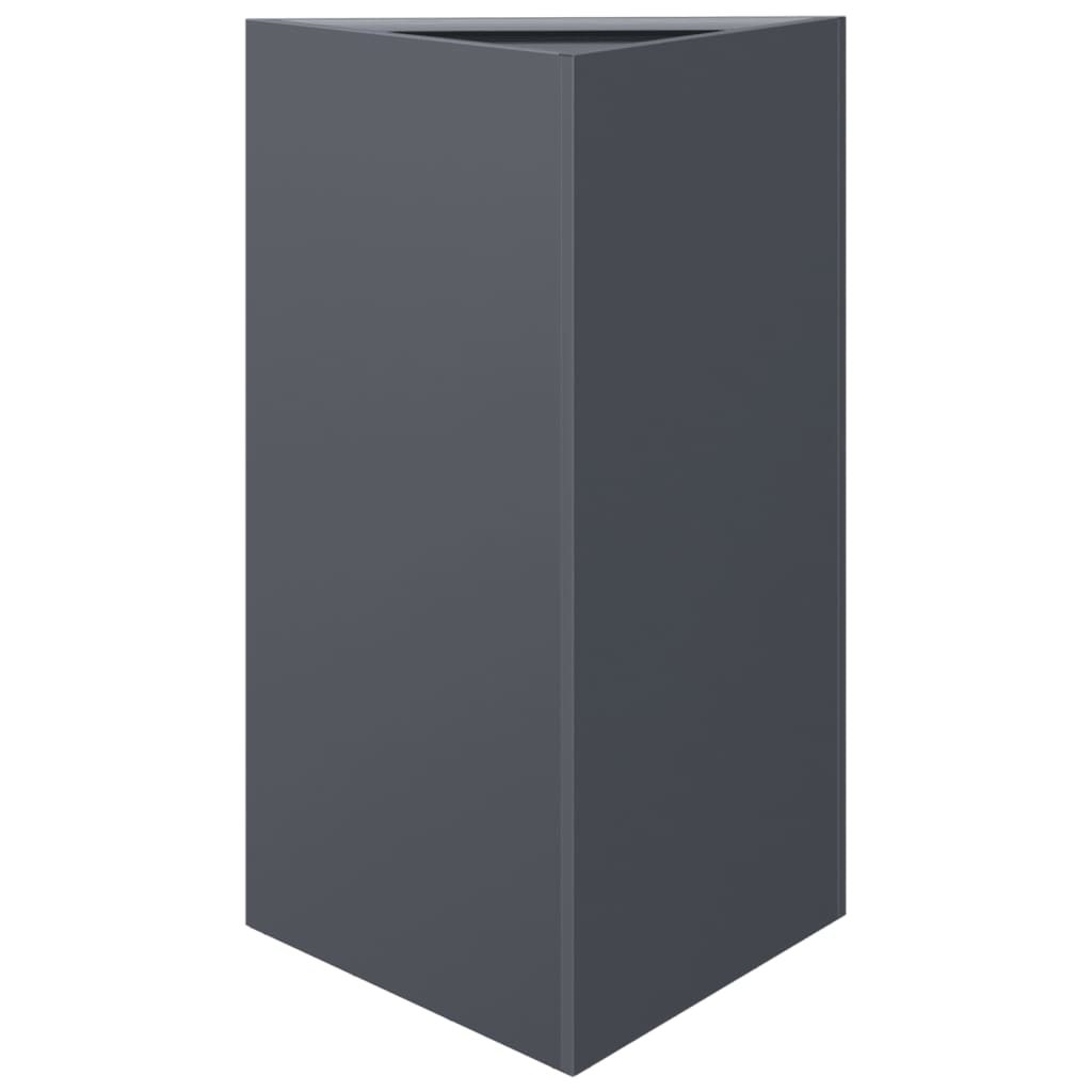 Vidaxx jardinière triangle 50x43x75 cm acier anthracite