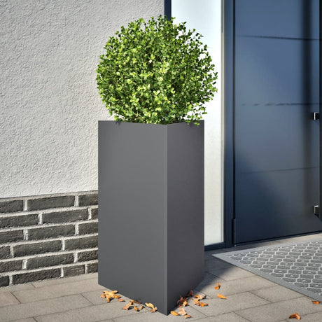 Vidaxx jardinière triangle 50x43x75 cm acier anthracite