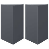 Vidaxx jardinières 2 pcs triangle 50x43x75 cm acier anthracite