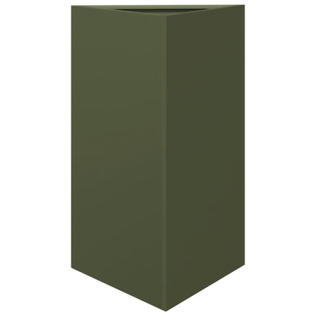 Vidaxx jardinière triangle 50x43x75 cm acier vert olive