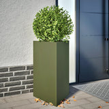 Vidaxx jardinière triangle 50x43x75 cm acier vert olive