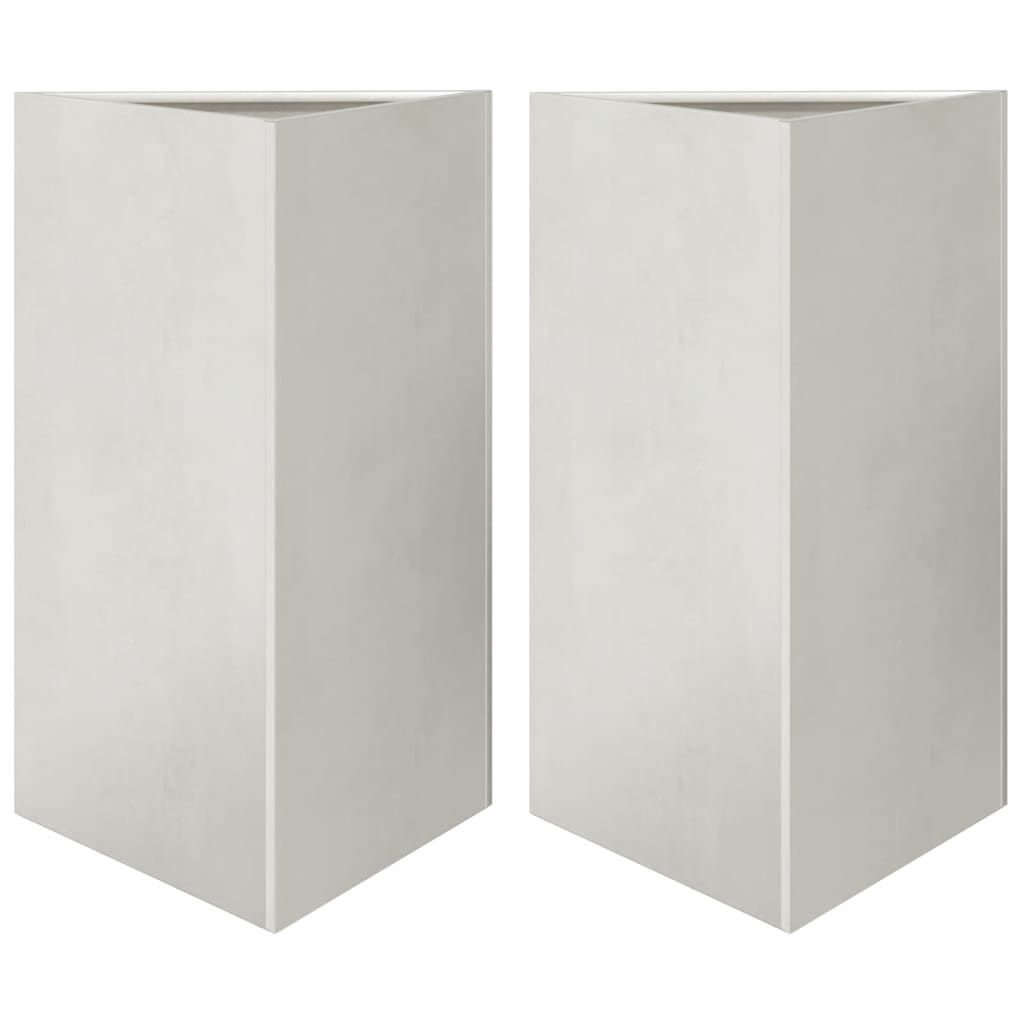 Vidaxx jardinières 2 pcs triangle 50x43x75 cm acier inoxydable
