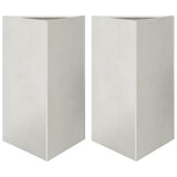 Vidaxx jardinières 2 pcs triangle 50x43x75 cm acier inoxydable