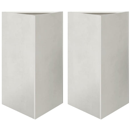 Vidaxx jardinières 2 pcs triangle 50x43x75 cm acier inoxydable