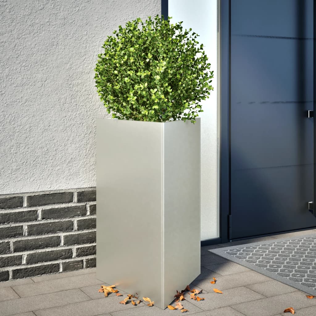 Vidaxx jardinières 2 pcs triangle 50x43x75 cm acier inoxydable