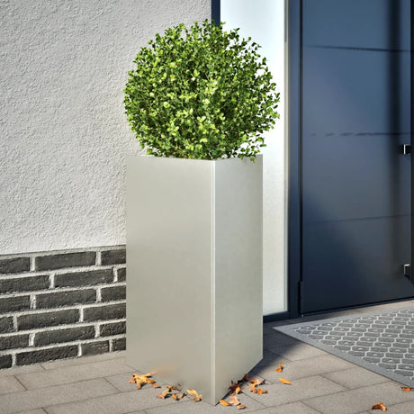 Vidaxx jardinières 2 pcs triangle 50x43x75 cm acier inoxydable