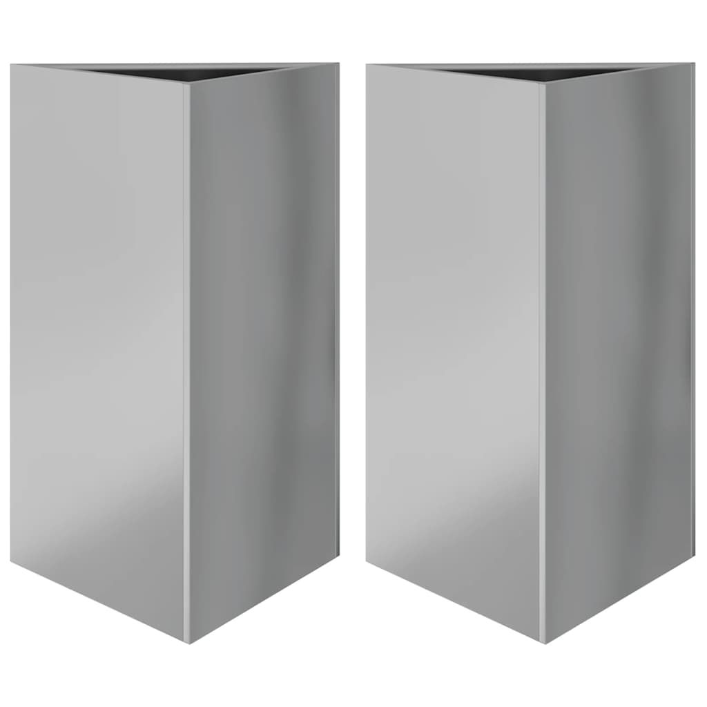 Vidaxx jardinières 2 pcs triangle 50x43x75 cm acier galvanisé