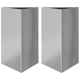 Vidaxx jardinières 2 pcs triangle 50x43x75 cm acier galvanisé