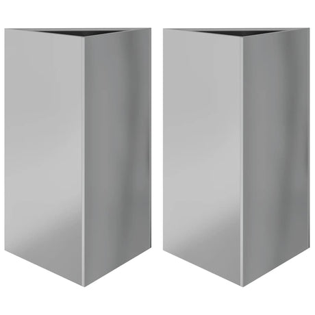 Vidaxx jardinières 2 pcs triangle 50x43x75 cm acier galvanisé
