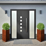 Vidaxx jardinières 2 pcs triangulaire 50x43x75 cm acier résistant aux intempéries