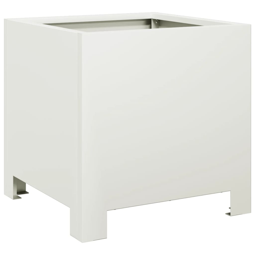Vidaxx jardinière 30x30x30 cm acier blanc