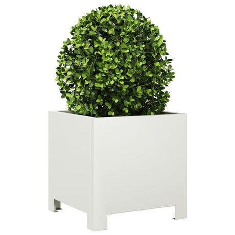 Vidaxx jardinière 30x30x30 cm acier blanc