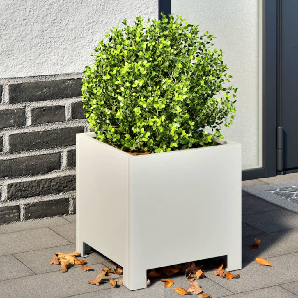 Vidaxx jardinière 30x30x30 cm acier blanc