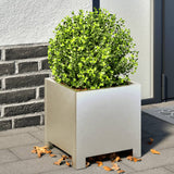 Vidaxx jardinières 2 pcs 30x30x30 cm acier inoxydable