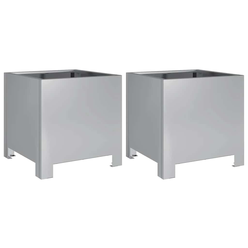 Vidaxx jardinières 2 pcs 30x30x30 cm acier galvanisé