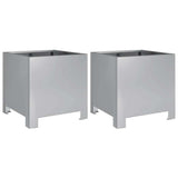 Vidaxx jardinières 2 pcs 30x30x30 cm acier galvanisé
