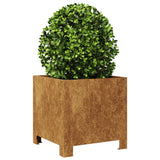 Vidaxl plantenbak 30x30x30 cm weervast staal