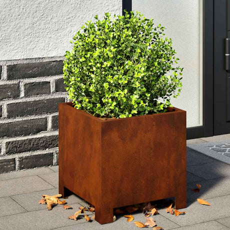 Vidaxx jardinières 2 pcs 30x30x30 cm acier résistant aux intempéries