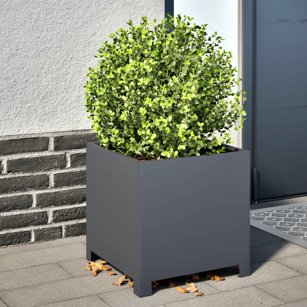 Vidaxx jardinières 2 pcs 40x40x40 cm acier anthracite