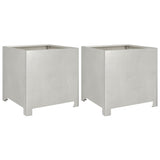 Vidaxx jardinières 2 pcs 40x40x40 cm acier inoxydable