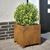 Vidaxx jardinières 2 pcs 40x40x40 cm acier résistant aux intempéries