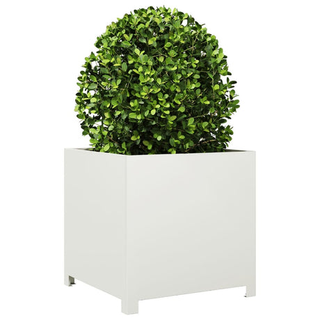 Vidaxx jardinière 50x50x50 cm acier blanc