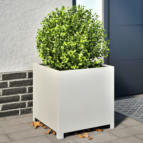 Vidaxx jardinière 50x50x50 cm acier blanc